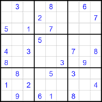 Судоку 9х9 #1720 очень трудный