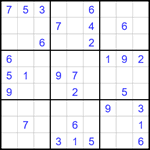 Судоку 9х9 #1722 очень трудный