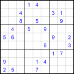 Судоку 9х9 #1723 очень трудный