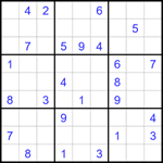 Судоку 9х9 #1725 очень трудный