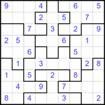 Судоку-пазл 9х9 #340 легкий