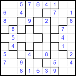 Судоку-пазл 9х9 #344 легкий