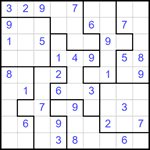 Судоку-пазл 9х9 #345 легкий