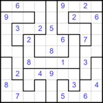 Судоку-пазл 9х9 #322 средний