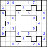 Судоку-пазл 9х9 #327 средний