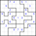 Судоку-пазл 9х9 #328 средний