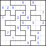 Судоку-пазл 9х9 #321 трудный