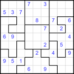 Судоку-пазл 9х9 #322 трудный