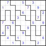 Судоку-пазл 9х9 #323 трудный