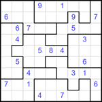 Судоку-пазл 9х9 #324 трудный