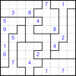 Судоку-пазл 9х9 #327 трудный