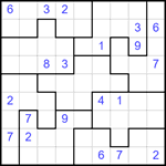 Судоку-пазл 9х9 #321 очень трудный