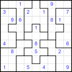 Судоку-пазл 9х9 #322 очень трудный