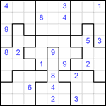 Судоку-пазл 9х9 #328 очень трудный