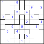 Судоку-пазл 9х9 #330 очень трудный