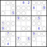 Судоку “Чет-нечет” 9х9 #259 очень трудный