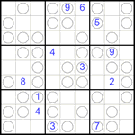 Судоку “Чет-нечет” 9х9 #263 очень трудный