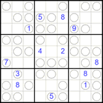 Судоку “Чет-нечет” 9х9 #265 очень трудный