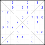 Судоку Х 9х9 360 легкий