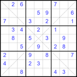 Судоку Х 9х9 361 легкий