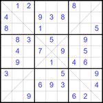 Судоку Х 9х9 363 легкий
