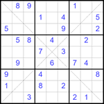 Судоку Х 9х9 #331 средний