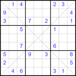 Судоку Х 9х9 #332 средний