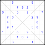 Судоку Х 9х9 #333 средний