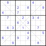 Судоку Х 9х9 #335 средний