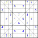 Судоку Х 9х9 #336 средний