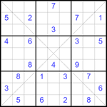 Судоку Х 9х9 #338 средний