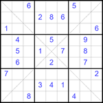 Судоку Х 9х9 #340 средний