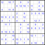 Судоку 12х12 #61 легкий