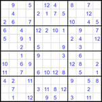 Судоку 12х12 #62 легкий