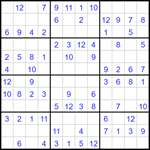 Судоку 12х12 #63 легкий