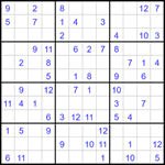 Судоку 12х12 #57 средний