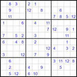 Судоку 12х12 #58 средний