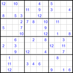 Судоку 12х12 #56 трудный
