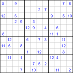 Судоку 12х12 #57 трудный