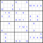 Судоку 12х12 #58 трудный