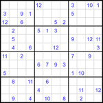 Судоку 12х12 #59 трудный