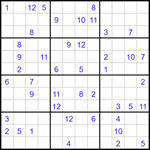 Судоку 12х12 #56 очень трудный