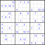 Судоку 12х12 #57 очень трудный