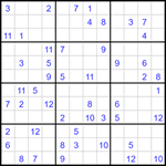 Судоку 12х12 #59 очень трудный