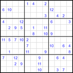 Судоку 12х12 #60 очень трудный