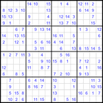 Судоку 16х16 #61 легкий