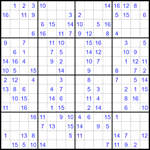 Судоку 16х16 #62 легкий