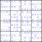 Судоку 16х16 #63 легкий