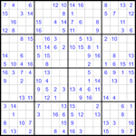 Судоку 16х16 #64 легкий