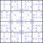 Судоку 16х16 #65 легкий